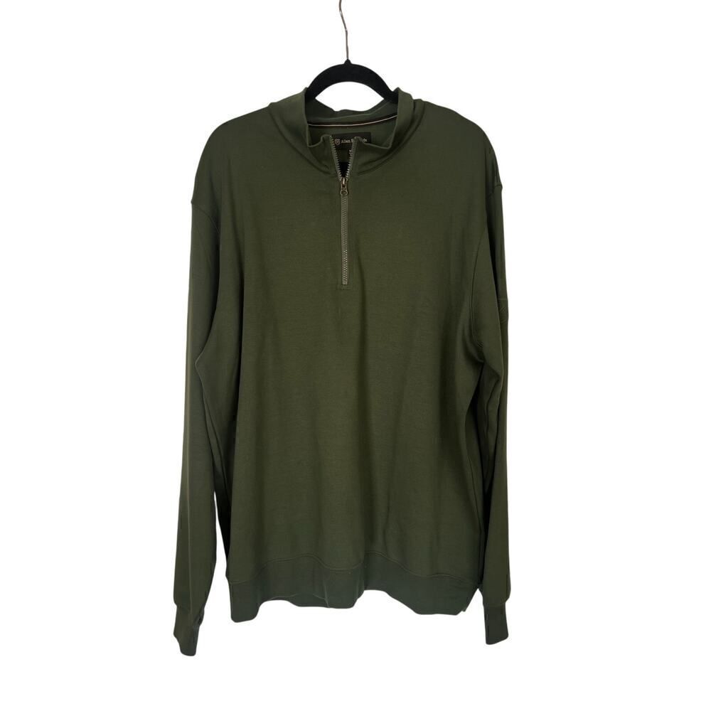 ALLEN EDMONDS QUARTER ZIP SWEATER HUNTER GREEN SIZE XXL